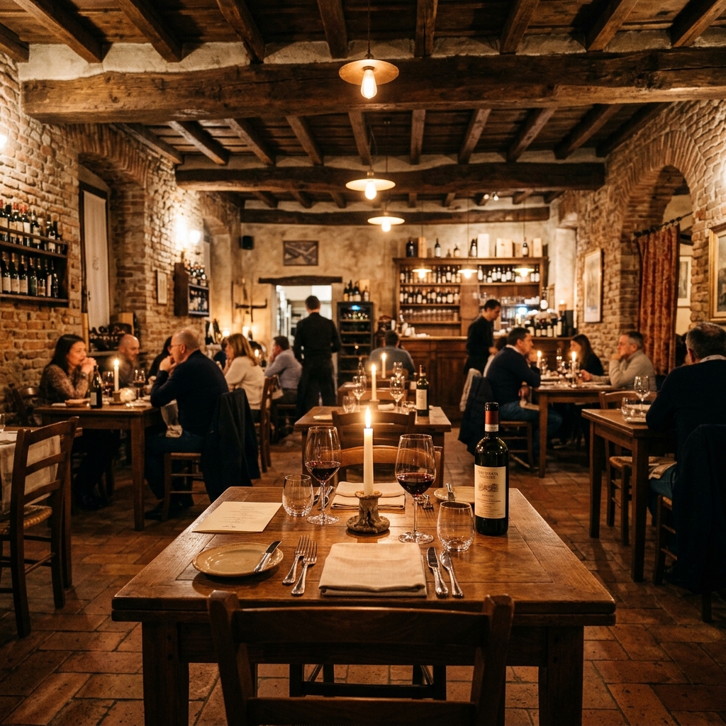 Atmosfera calda e accogliente della sala del ristorante C'era una volta Ristò