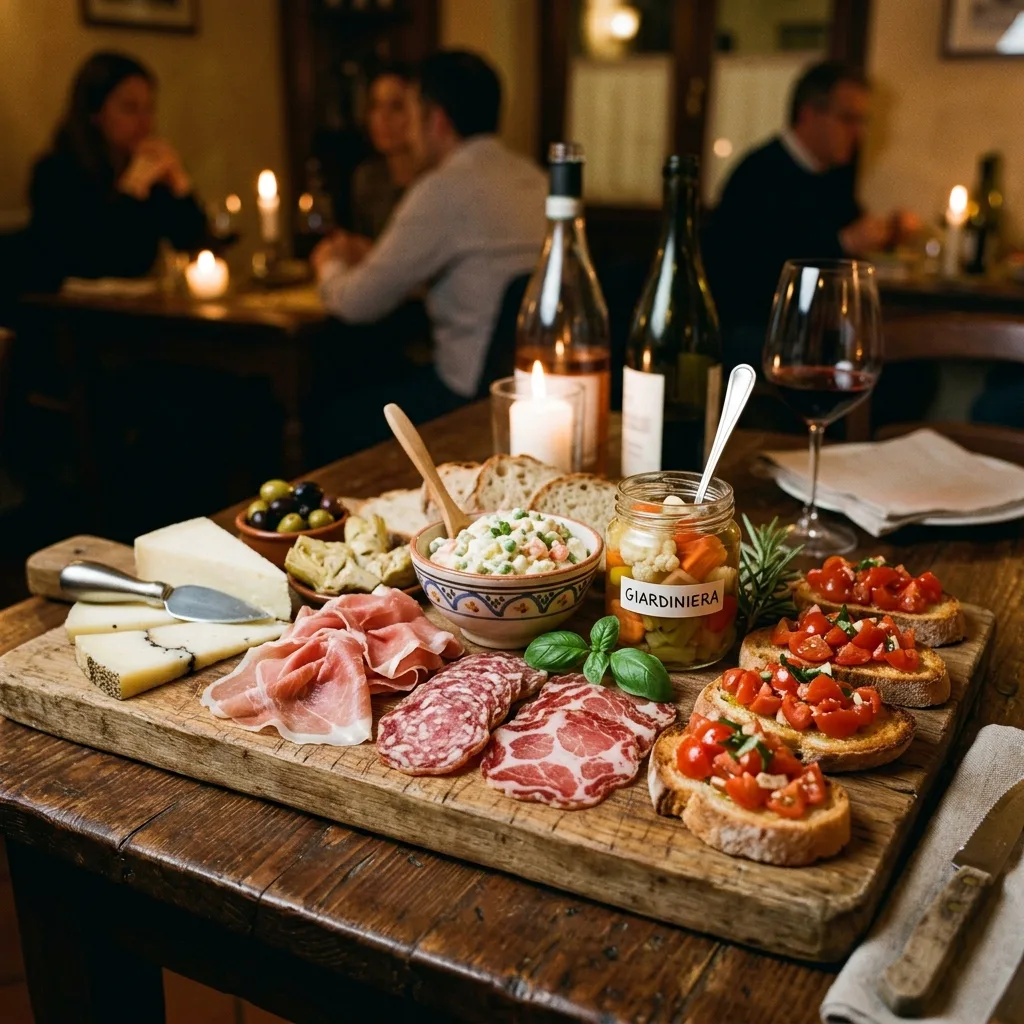 Il Rusticone: antipasto di salumi, formaggi e bruschette